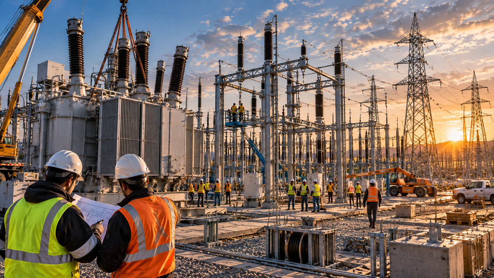 Substation construction staffing and skilled workforce