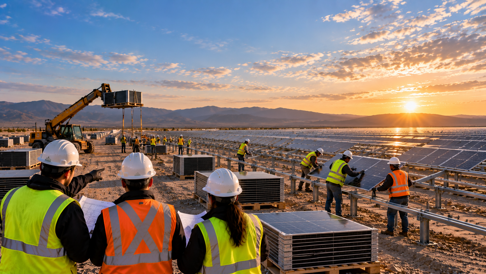 Utility-scale solar construction staffing and workforce