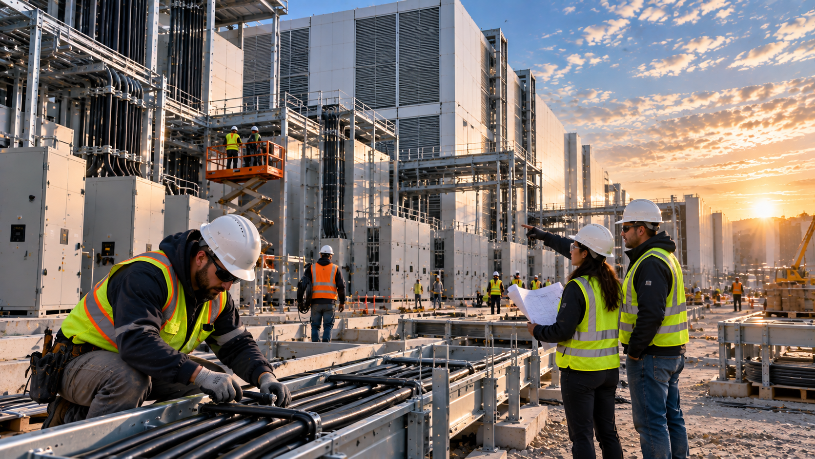 Data center electrical construction staffing and workforce